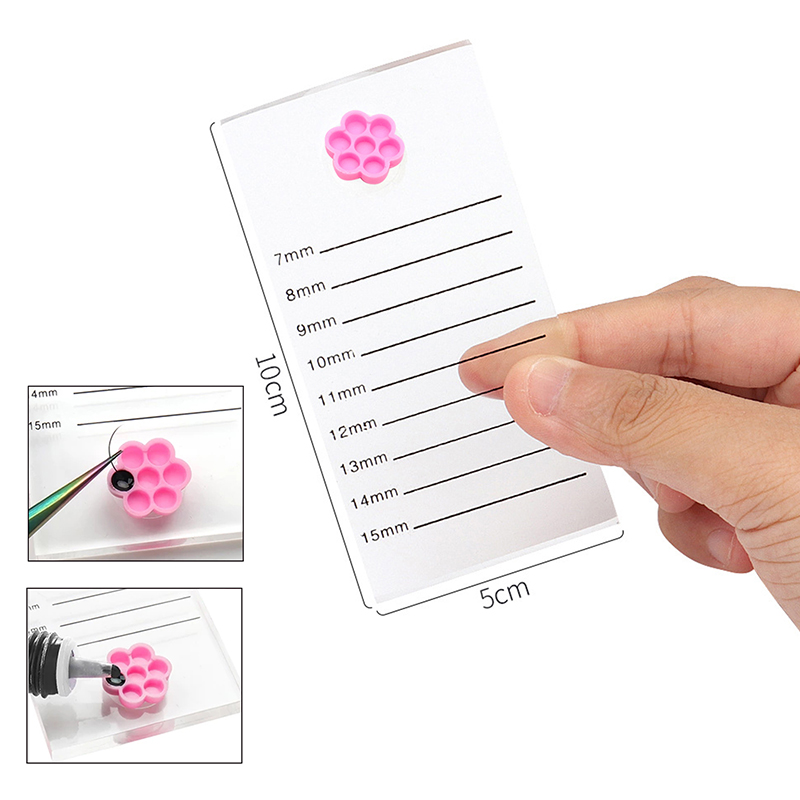 Eyelash Extension Menu - Wimpernverlängerungsbrett mit Blumenkleber, Fächerhalter, Pfropfen von