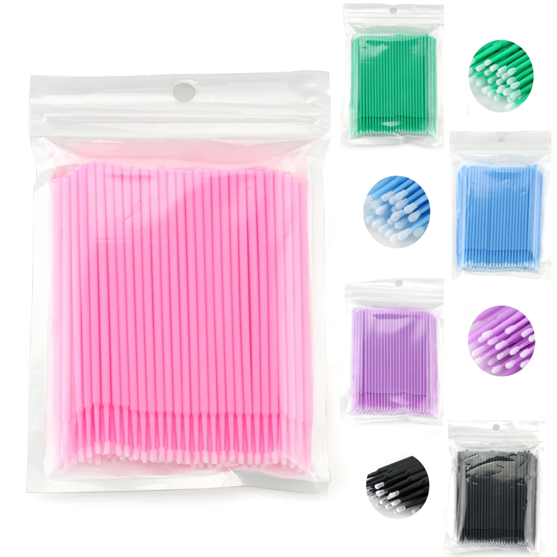 Eyelash Extension Eyeliner - 50/100PCS Einweg Micro Pinsel Wimpern Verlängerung