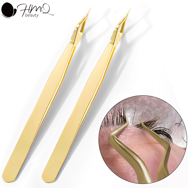 Isolation Tweezer Curved - Neu gestaltete Isolations-Wimpernverlängerungspinzette, hochpräzise Pinzette aus