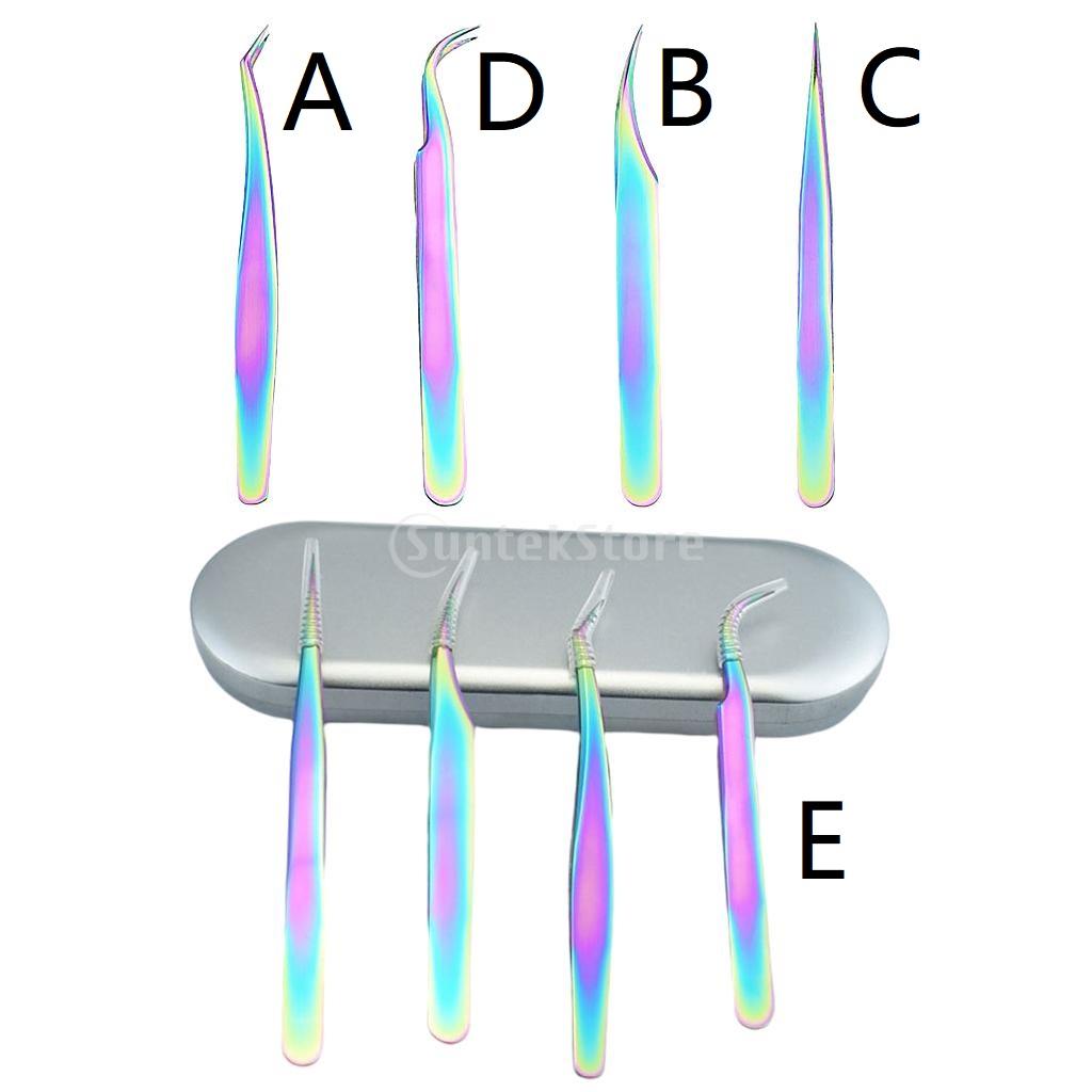 Isolation Tweezer Curved - Professionelle Wimpernpinzette, Zange mit gerader und