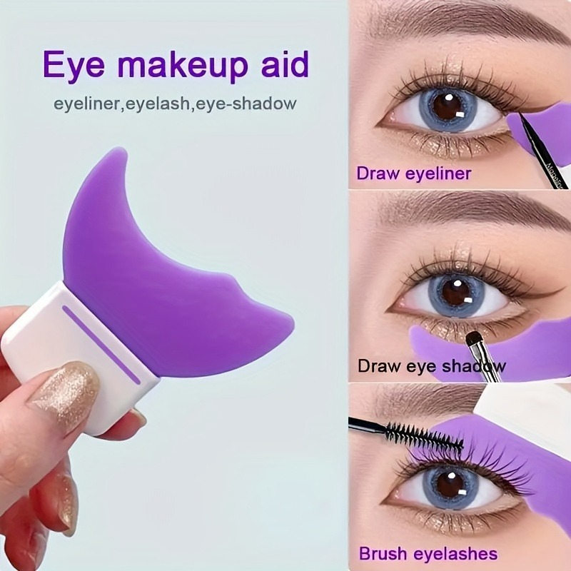 Eyelash Extension Eyeliner - Anfängerfreundliche Augen-Make-up-Schablone mit Eyeliner-Anleitung und Halbmondschild