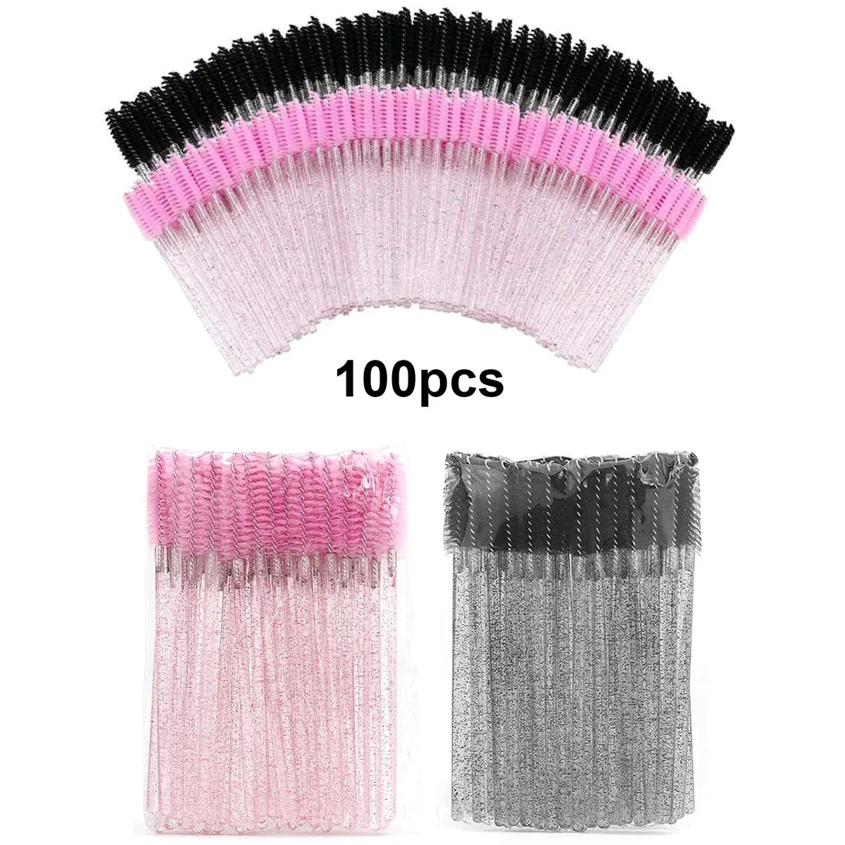 Eyelash Extension Class - Großhandel 100 Stück Mascara Spoolies Einweg-Wimpern-