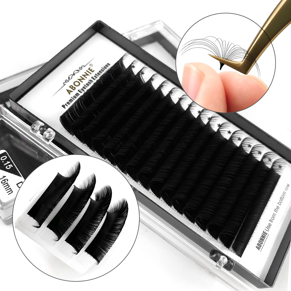 Eyelash Extensions Classic - Abonnie Wimpernverlängerung, Seide, weich, Profis, individuelle