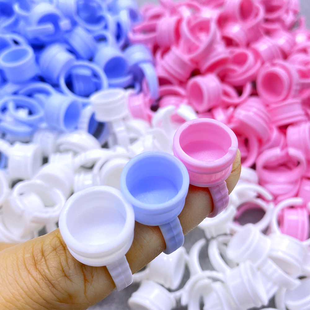 100Pcs Einweg Kleber Ring Tass – Eyelash Extension Class Bewertung und Preis