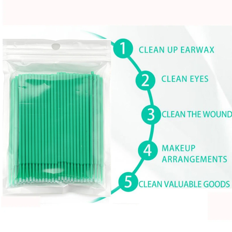 50/100PCS Einweg Micro Pinsel  – Eyelash Extension Eyeliner Bewertung und Preis