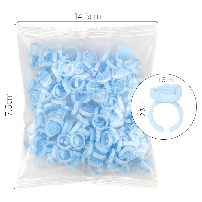 100Pcs Einweg Kleber Ring Halt – Eyelash Extension Class Bewertung und Preis