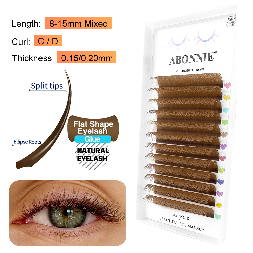 ABONNIE Brown Ellipse Flat Wim – Eyelash Extensions Classic Bewertung und Preis